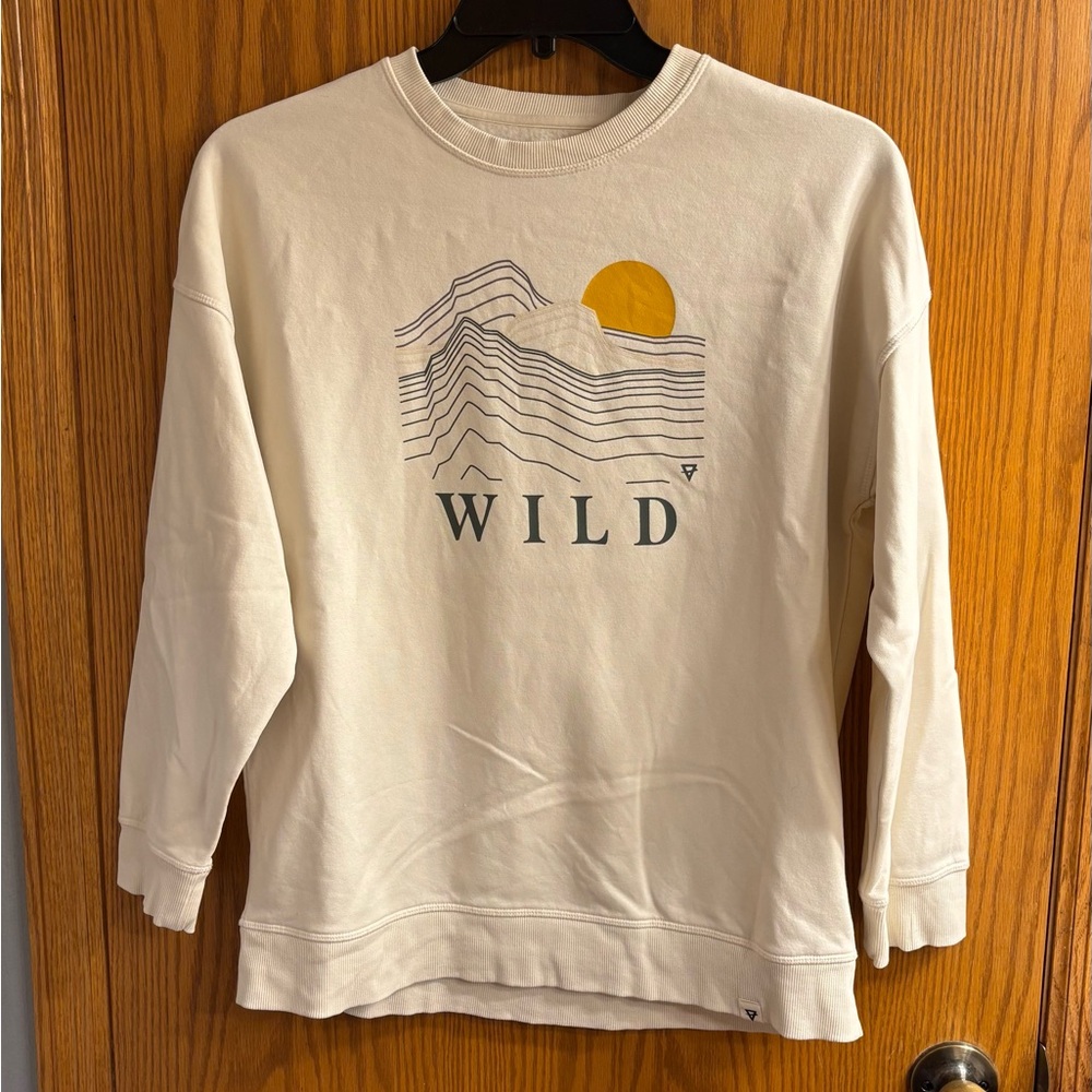 Wild Mountain Sun Cream Graphic Sweatshirt